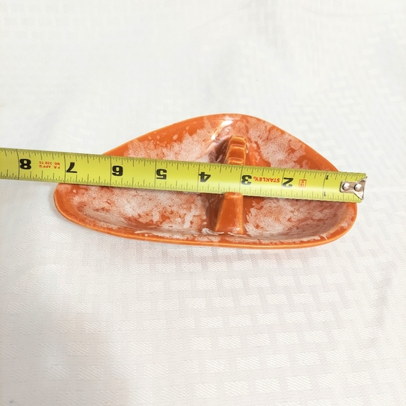 Retro Ashtray Burnt Orange Ceramic USA - Picture 7 of 8